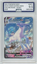 AGS (MINT+ 9.5) Ice Rider Calyrex VMAX #203 - Chilling Reign (#00012504)