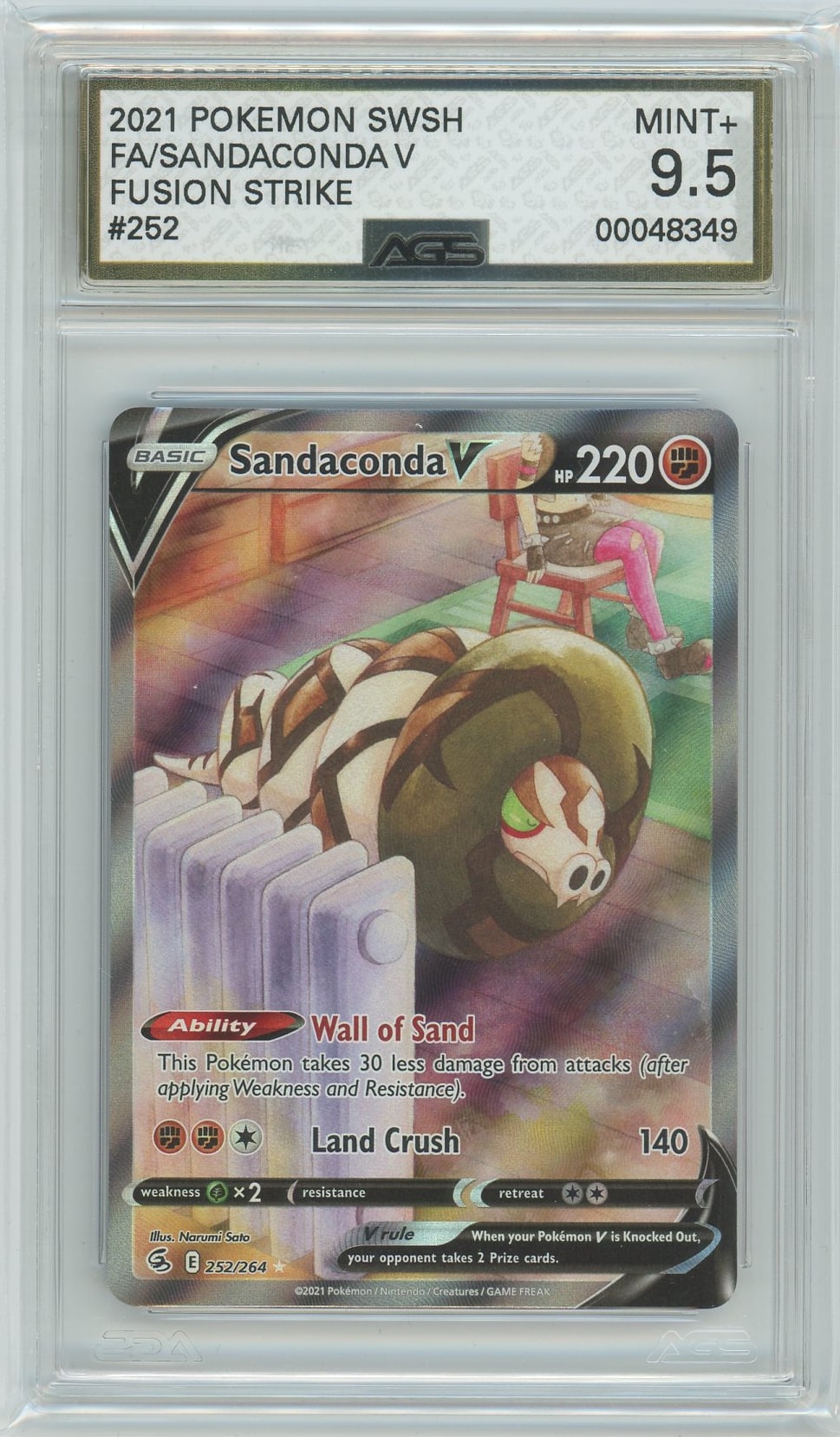 AGS (MINT+ 9.5) Sandaconda V #252 - Fusion Strike (#00048349)