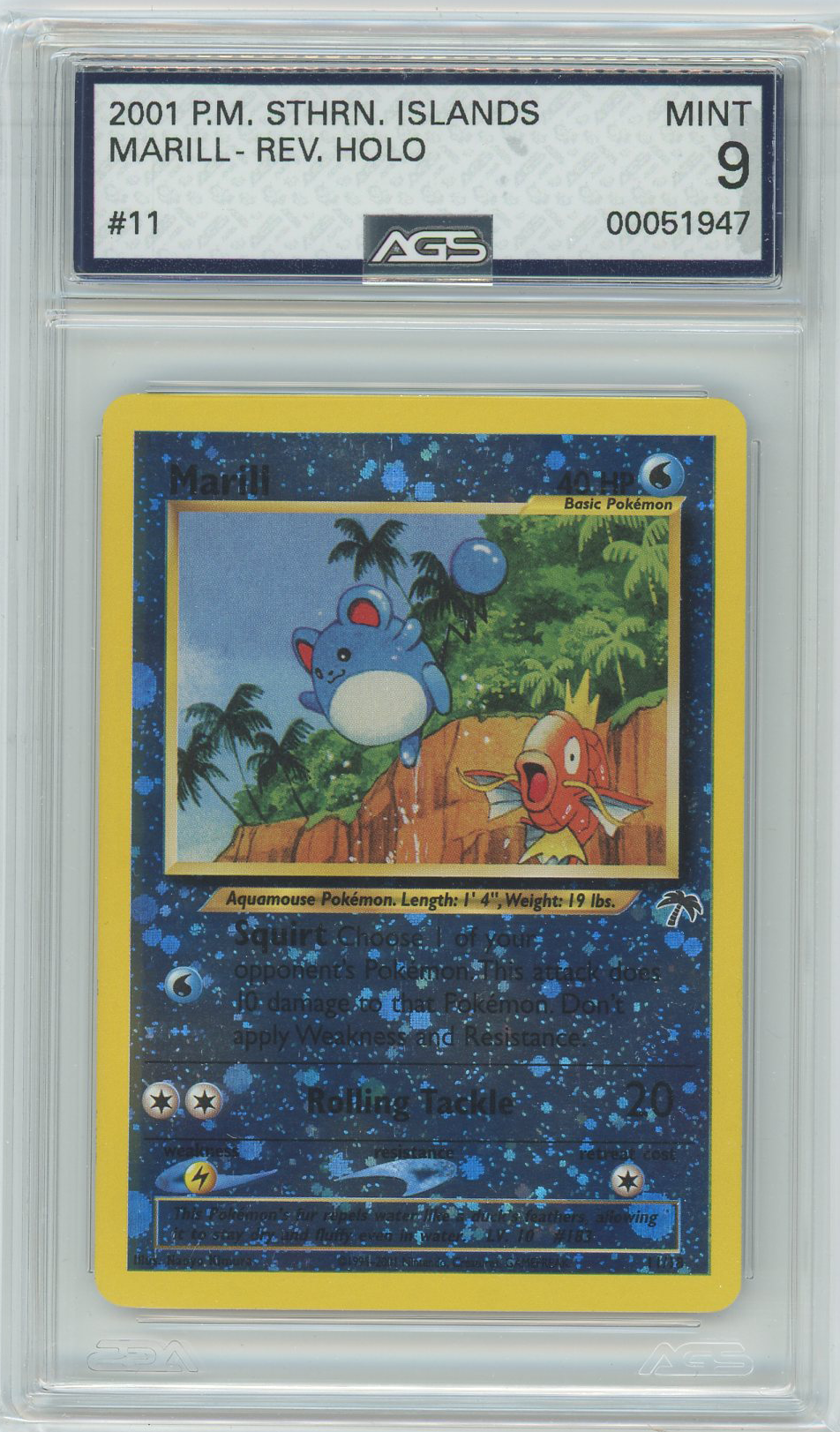 AGS (MINT 9) Marill #11 - Southern Islands (#00051947)