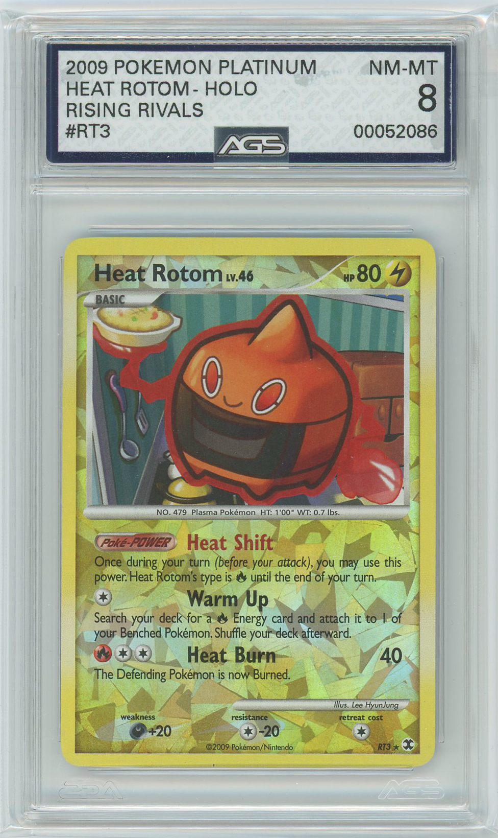 AGS (NM-MT 8) Heat Rotom #RT3 - Platinum - Rising Rivals (#00052086)