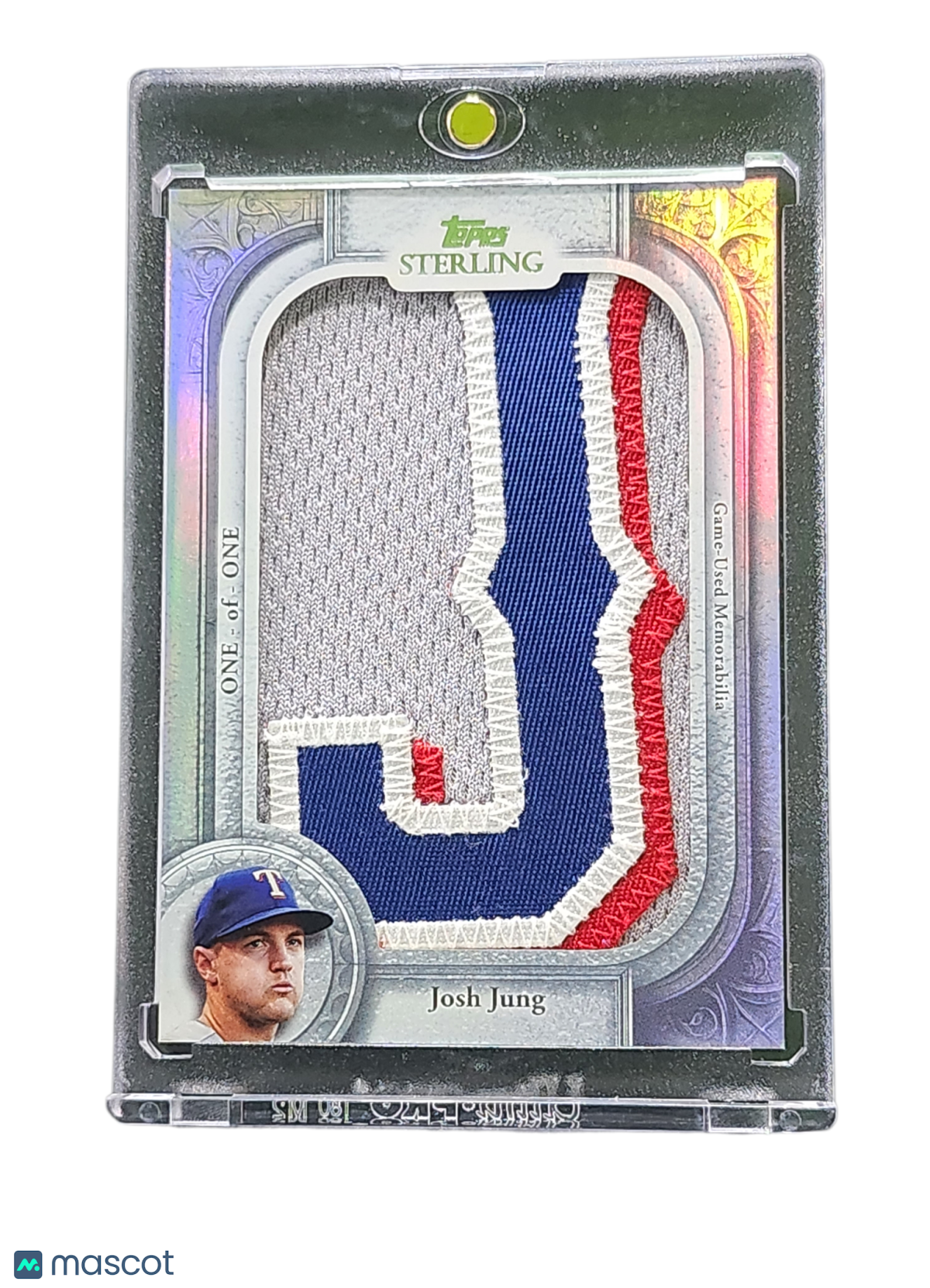 2025 Topps Sterling Josh Jung #TSJLP-JJ Game-Used Jersey Letter Patch Card