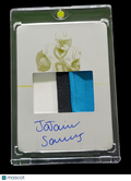 2025 Panini National  Ja'Tavion Sanders #182 Yellow Printing Plate Patch