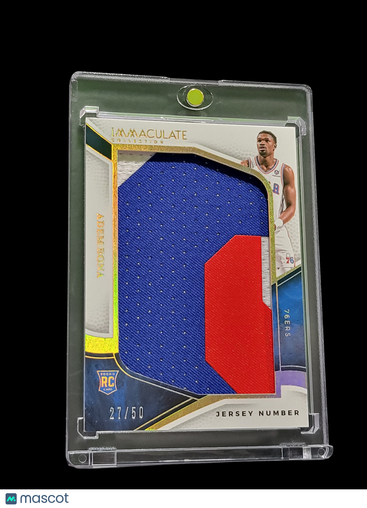 2025 Panini Immaculate Collection Adem Bona #JP-BNA 27/50 Patch RC Jersey Number