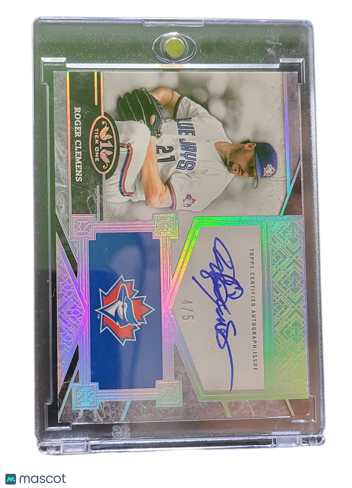 2025 Topps Tier One Top Shelf Signatures Roger Clemens #TSS-RC 4/5