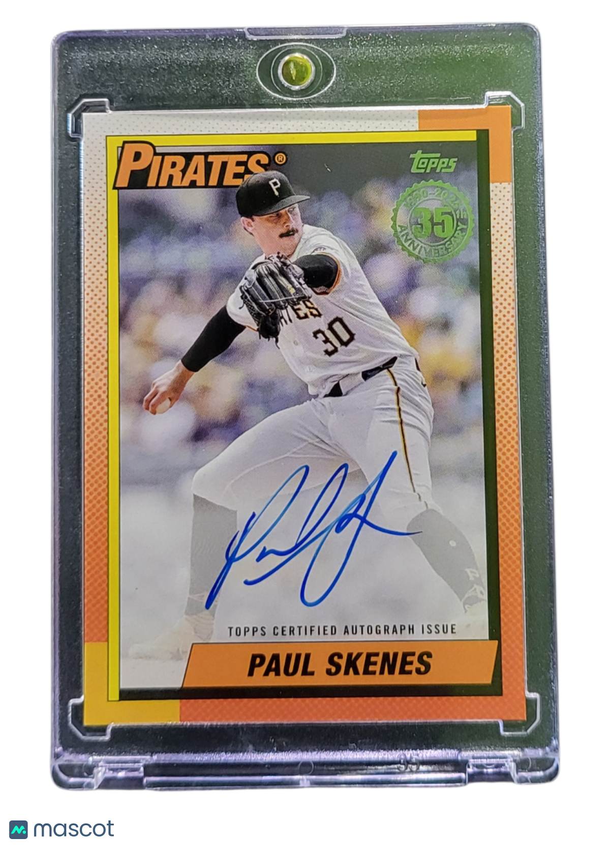 2025 Topps 1990 Topps Baseball Autograph Paul Skenes #90A-PS Orange