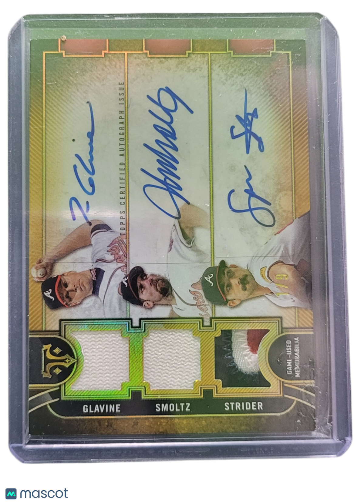 2024 Topps Triple John Smoltz Tom Glavine Spencer Strider /9  Auto Relic Game