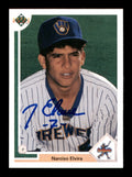 Narciso Elvira Autographed 1991 Upper Deck Rookie Card #13 Milwaukee Brewers SKU #195655
