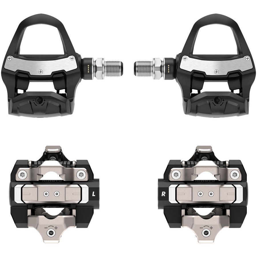Garmin Rally RK/XC210 Power Meter Pedals Bundle - Clipless Composite/Alloy 9/16" BLK Pair Dual-Sensing LOOK KEO/Shimano SPD