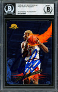 Dennis Rodman Autographed 1995-96 Skybox Card #159 Chicago Bulls Signed In Blue Beckett BAS #12516993