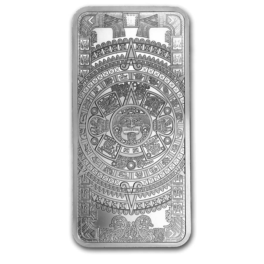 10 oz .999 Silver Bar Aztec Calendar