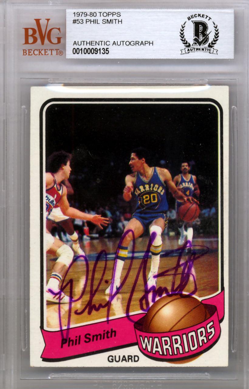 Phil Smith Autographed 1979 Topps Card #53 Golden State Warriors Beckett BAS #10009135