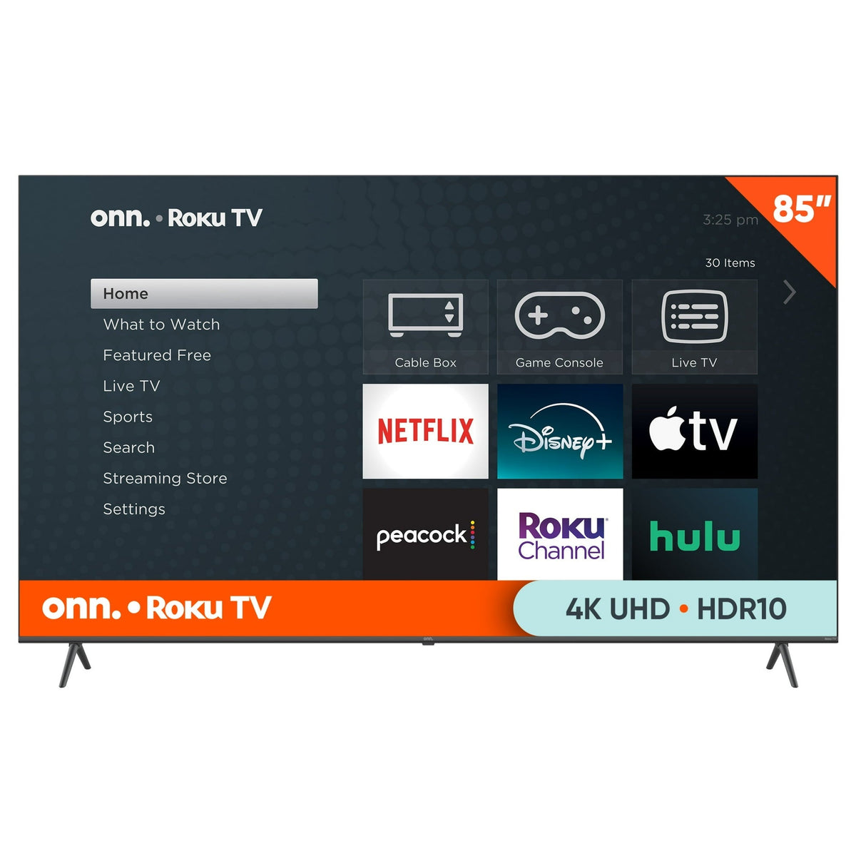 ONN 85” Class 4K UHD (2160P) LED Roku Smart Television (100150805)