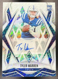 2025 Panini Phoenix Tyler Warren #185 Rookies Auto White Shimmer Prizm 1/1 RC