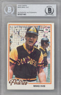 Mike Ivie Autographed 1978 Topps Card #445 San Diego Padres Beckett BAS #10211481