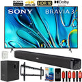 Sony BRAVIA 3 K43S30 43" 4K HDR LED TV (2024) with Deco Gear Home Theater Bundle
