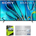 Sony BRAVIA 3 K55S30 55" 4K LED TV (2024) Bundle w/ 4 Yr Warranty +$50 Gift Card