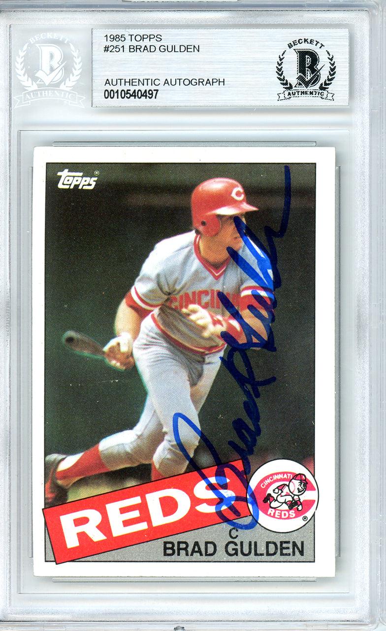 Brad Gulden Autographed 1985 Topps Card #251 Cincinnati Reds Beckett BAS #10540497