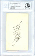 Carl Hubbell Autographed 2x3.5 Blank Business Card New York Giants Vintage Playing Days Signature Beckett BAS #10541074
