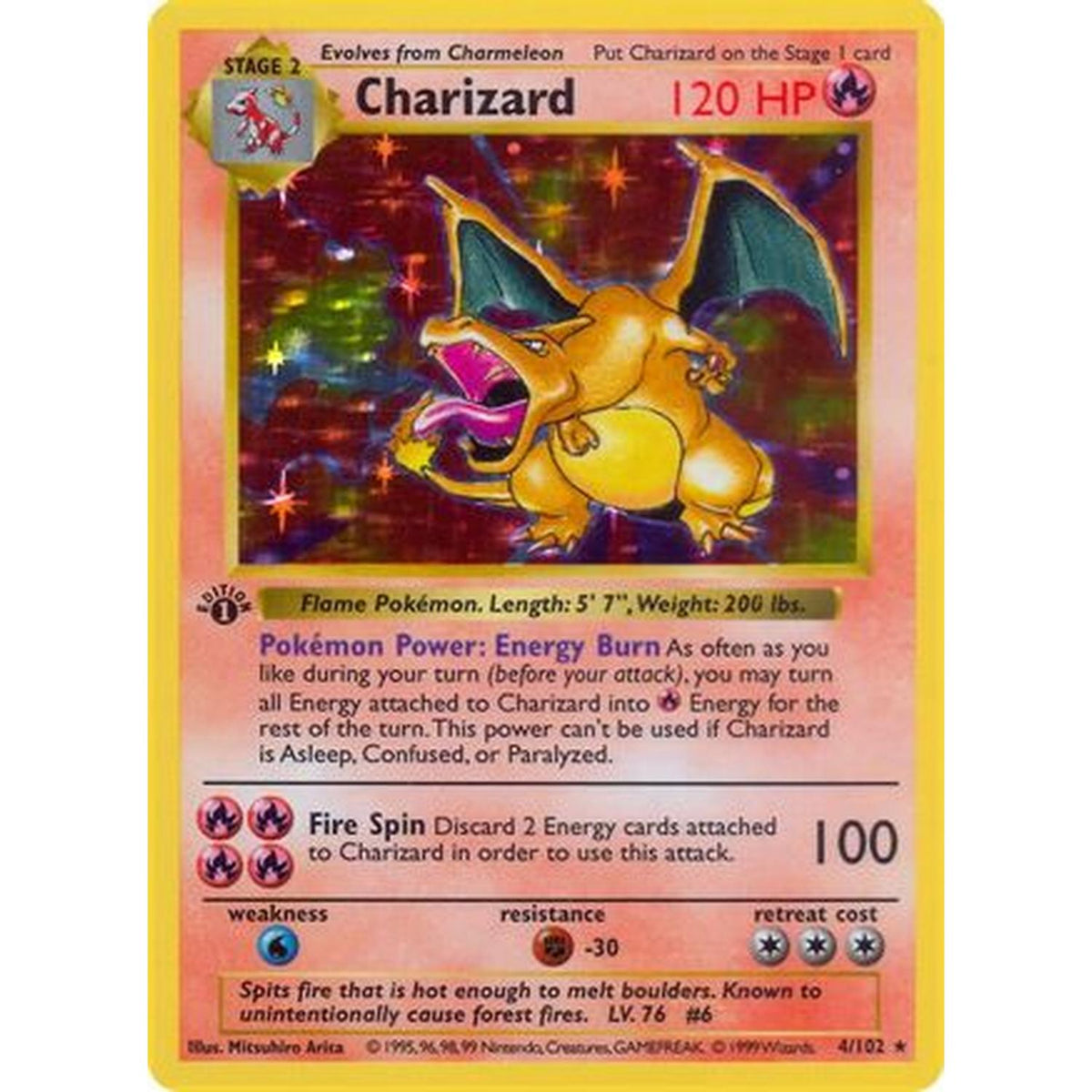 Charizard [Base Set Shadowless]  - Unlimited Holofoil (Near Mint)