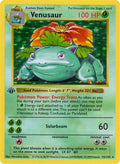 Venusaur 15 - Base Set Shadowless 1st Edition Holofoil (Near Mint)
