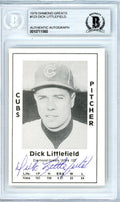 Dick Littlefield Autographed 1979 Diamond Greats Card #123 Chicago Cubs Beckett BAS #10711560