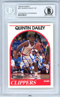 Quintin Dailey Autographed 1989-90 Hoops Card #221 Los Angeles Clippers Beckett BAS #10739127