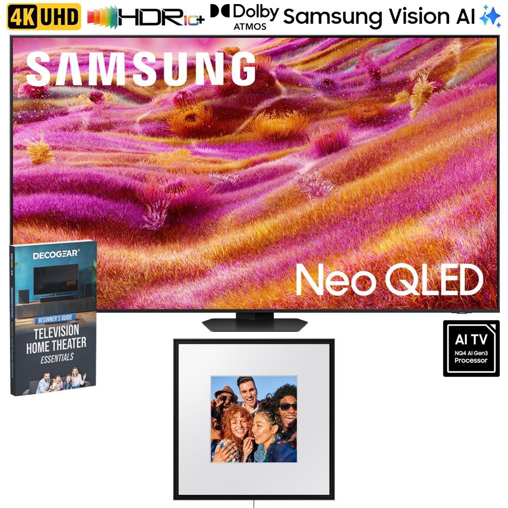 Samsung 55" Neo QLED 4K QN90F Vision AI Smart TV (2025) w/ Photo Music Frame Bundle