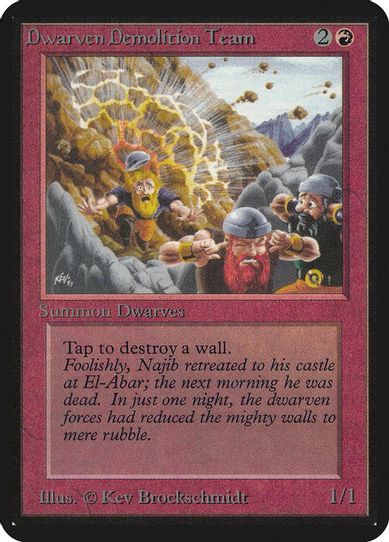 Dwarven Demolition Team [Alpha Edition] (Moderately Played)