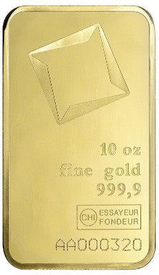 10 oz Good Delivery Gold Bar .9999 Fine