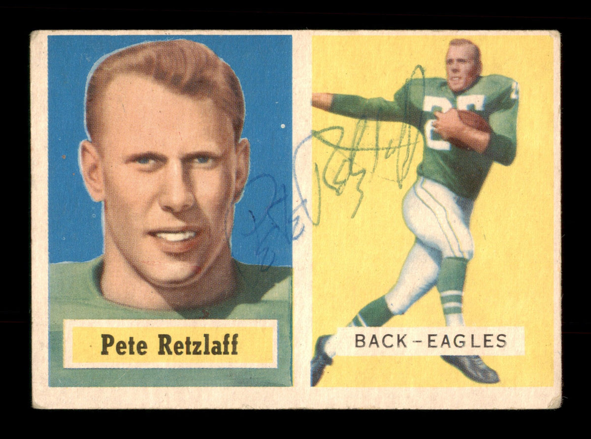 Pete Retzlaff Autographed 1957 Topps Rookie Card #2 Philadelphia Eagles SKU #198071