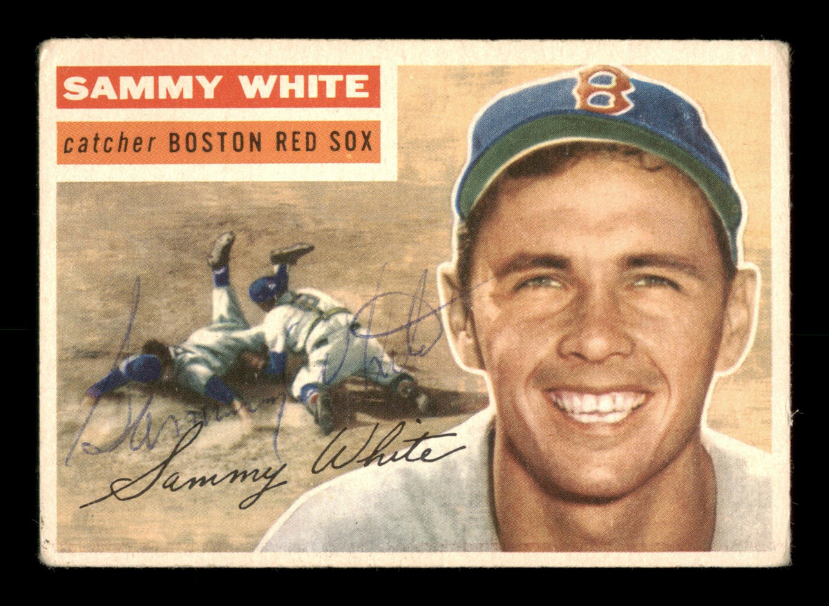 Sammy White Autographed 1956 Topps Card #168 Boston Red Sox SKU #198415