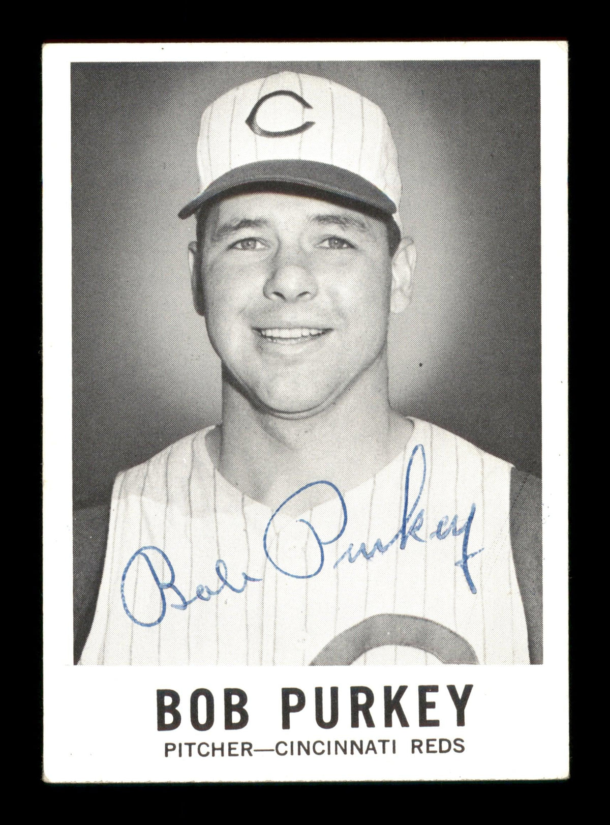 Bob Purkey Autographed 1960 Leaf Card #67 Cincinnati Reds SKU #198798