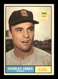 Charley Charlie James Autographed 1961 Topps Card #561 St. Louis Cardinals High Number SKU #198843