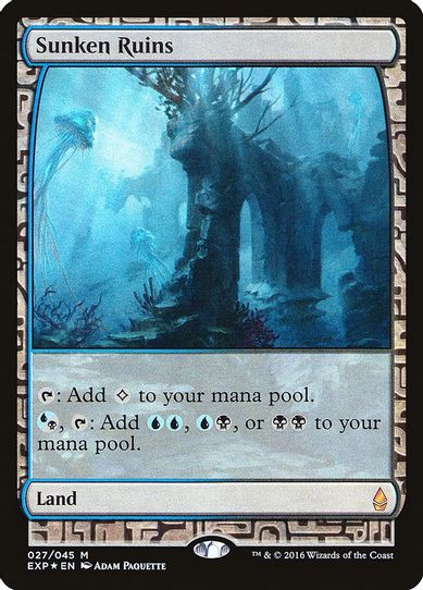Sunken Ruins (27) [Zendikar Expeditions] (Moderately Played Foil)