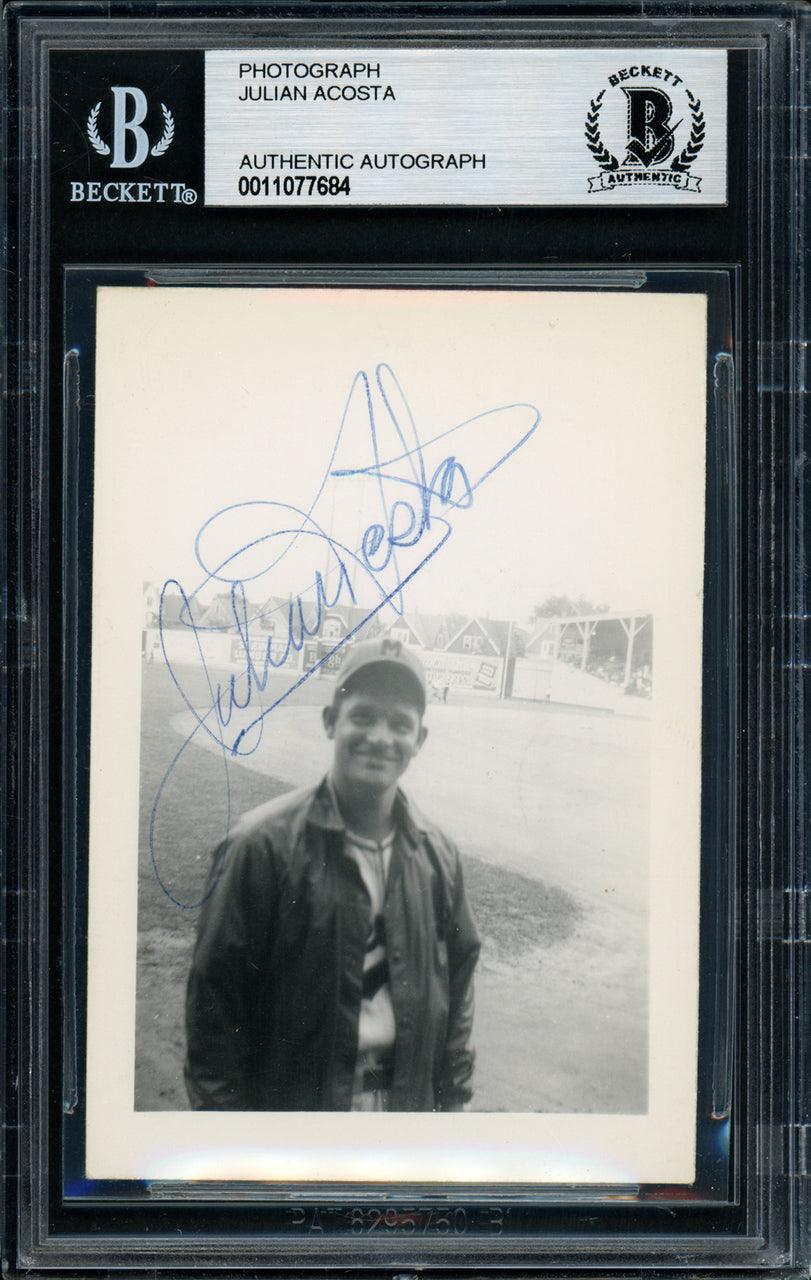 Julian Acosta Autographed 2.5x3.5 Photo Cuban Beckett BAS #11077684