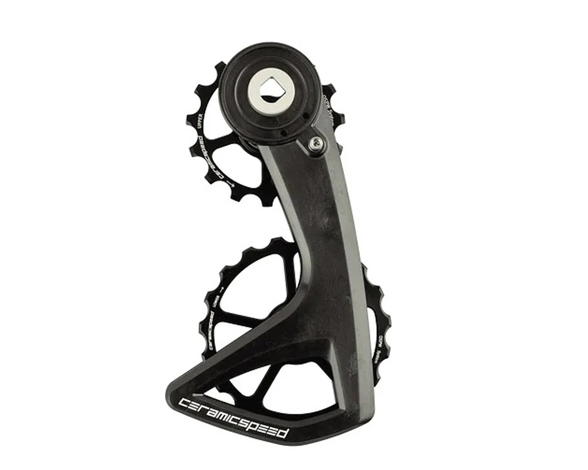 CeramicSpeed OSPW RS Pulley Wheel System for SRAM Red/Force AXS - Aluminum Pulley, 5 Spoke, Carbon Cage, Black
