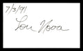 Lou Nova Autographed 3x5 Index Card Boxer, Actor SKU #179720