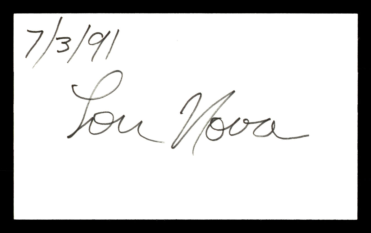 Lou Nova Autographed 3x5 Index Card Boxer, Actor SKU #179720