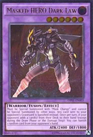 Masked HERO Dark Law (OP01-EN003) [OTS Tournament Pack 1] (Lightly Played Unlimited)