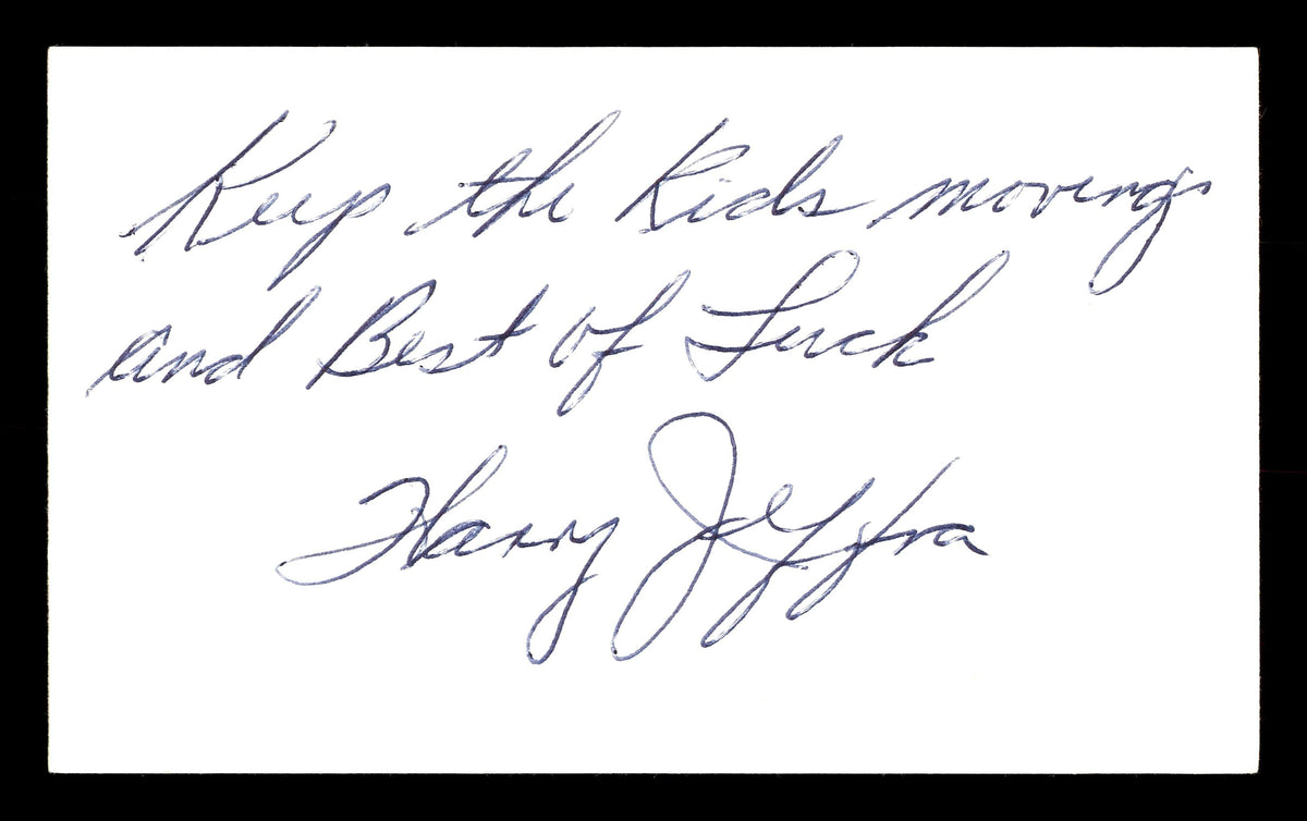 Harry Jeffra Autographed 3x5 Index Card Bantamweight Champ "Best Of Luck" SKU #179725
