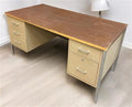 Vintage Mid Century Desk Home Office Furniture Desk with Drawers, Student Desk B