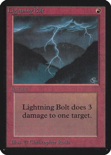 Lightning Bolt [Alpha Edition] (Lightly Played)