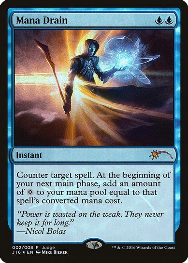 Mana Drain (2) [Judge Promos] (Near Mint Foil)