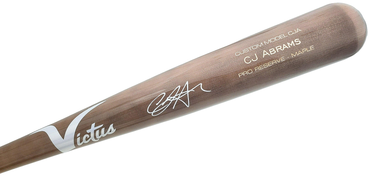 CJ Abrams Autographed Brown Victus Game Model Bat Washington Nationals JSA Stock #200291