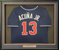 Atlanta Braves Ronald Acuna Jr. Autographed Framed Blue Jersey Beckett BAS Stock #200430