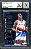 Damian Lillard Autographed 2012-13 Panini Marquee Rookie Card #311 Portland Trail Blazers Auto Grade Gem Mint 10 Beckett BAS #13605390