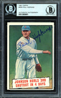 Paul Hopkins Autographed 1961 Topps Card #409 Washington Senators Played For Walter Johnson Beckett BAS #13608801