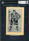 Grant Warwick Autographed 1944-63 5x7 Beehive Photo #73 Boston Bruins Beckett BAS #12060364