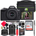 Canon EOS R50 Mirrorless Camera with 2 Lens Kit 18-45mm + 55-210mm IS STM + Pro Bundle