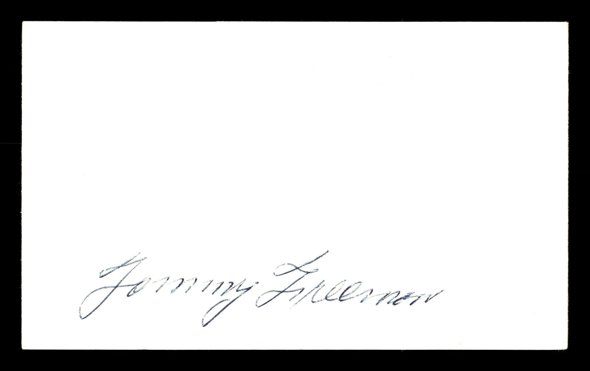 Tommy Freeman Autographed 3x5 Index Card Welterweight Champ SKU #179750